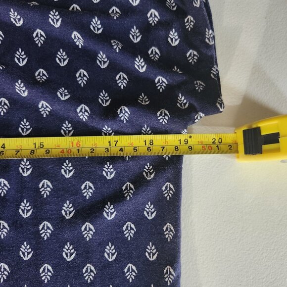 Old Navy Womens Navy Blue White Printed Jumpsuit Size Tall Large Tie Waist - Picture 10 of 16